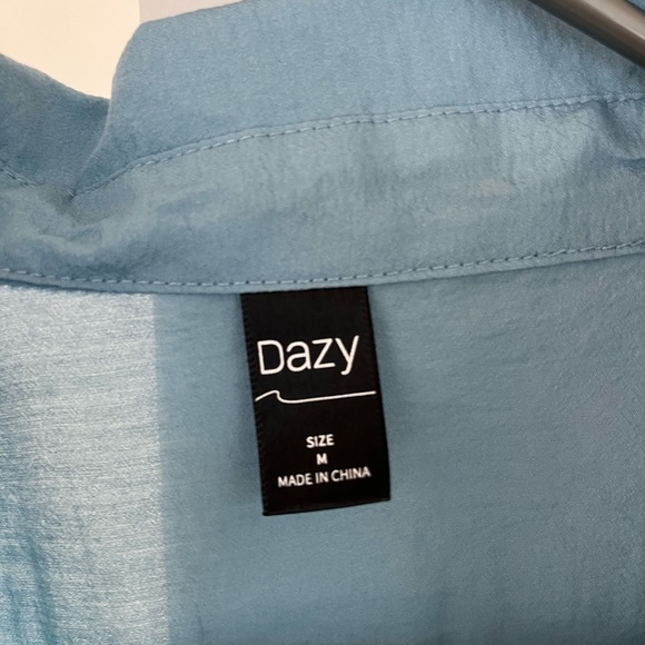 DAZY tie-back blue shirt - Picture 2 of 3